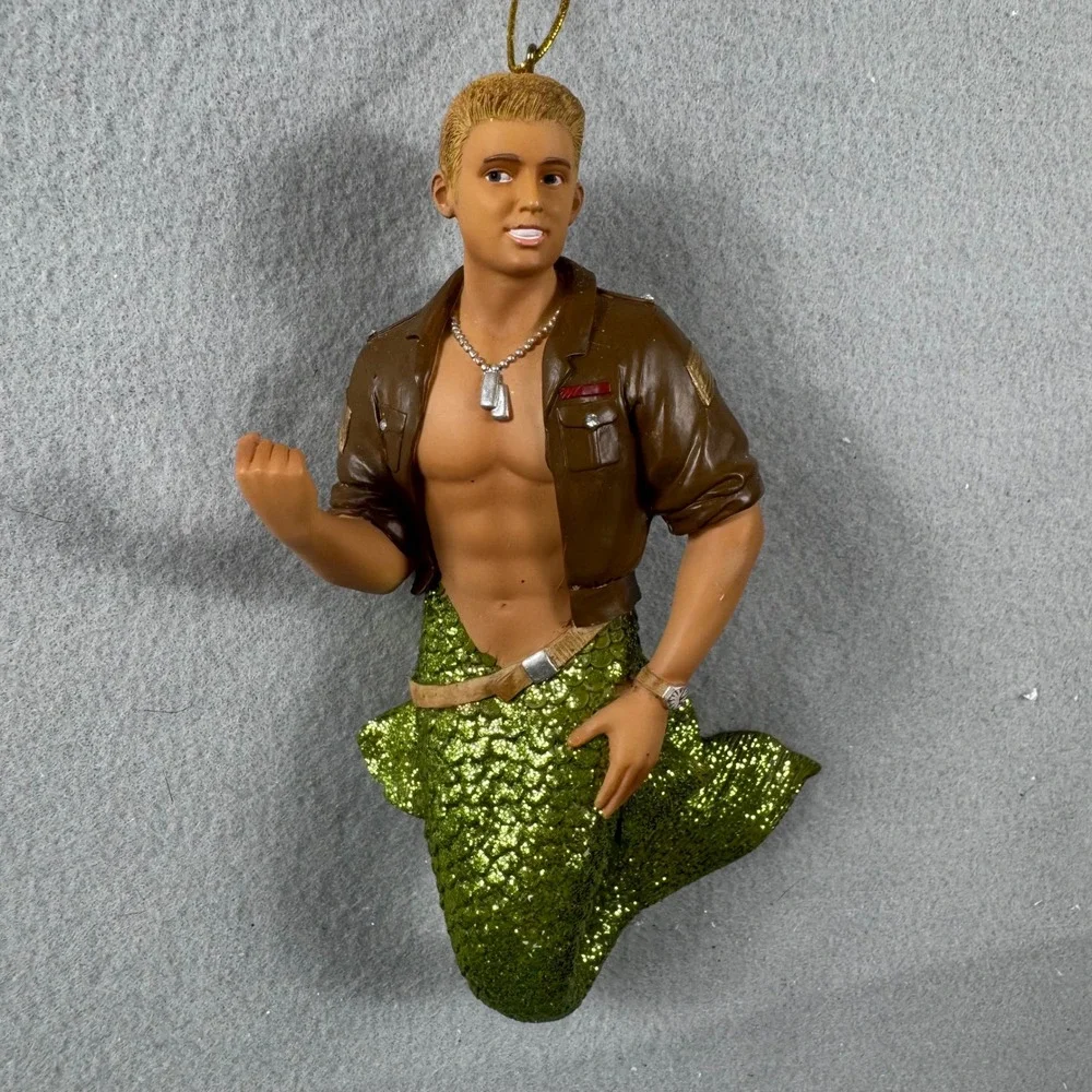 December Diamonds Johnson Merman Ornament 2008 Military Dog Tags Retired Box